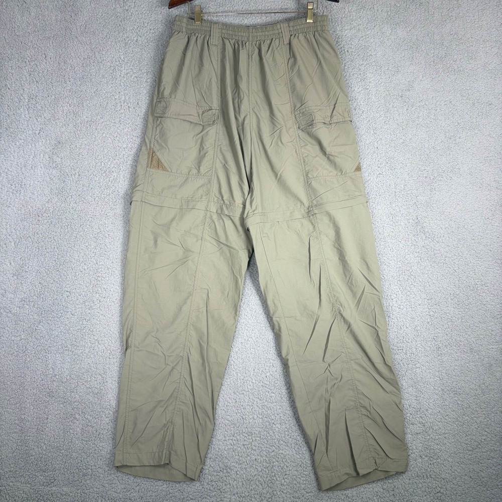 Columbia Convertible Cargo Pants Mens XL Khaki UPF 30+ Hiking Fishing